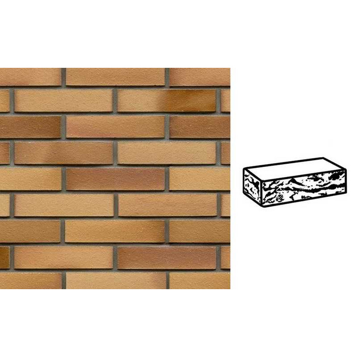 Кирпич клинкерный Muhr 06EG Hellbraun-bunt Edelglanz готик, 240х115х52 мм