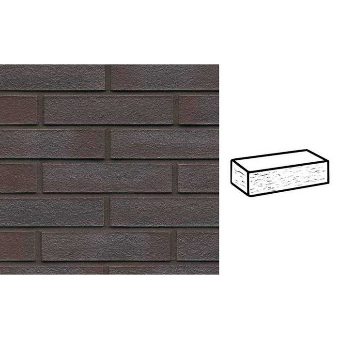 Кирпич клинкерный Muhr 20 Graphitschwarz рустик, 240х115х52 мм