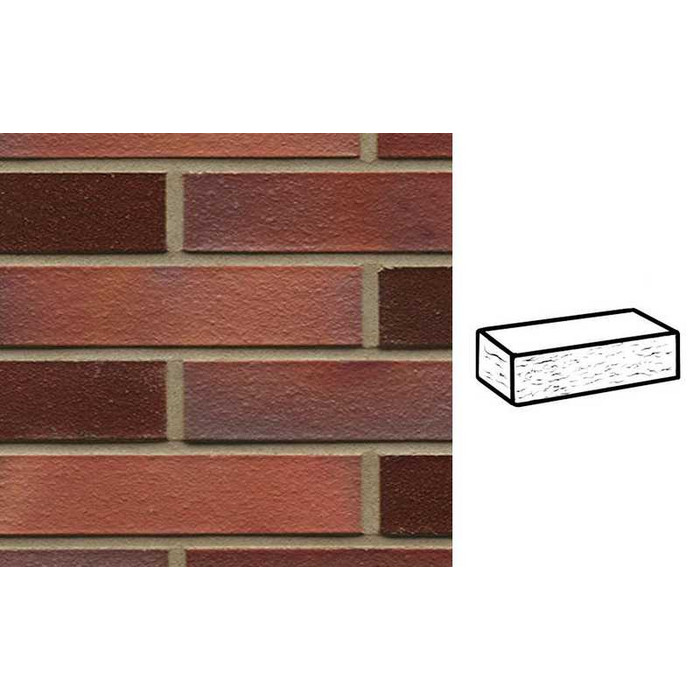 Кирпич клинкерный Muhr 04EG Rotbraun-bunt Edelglanz рустик, 240х115х52 мм