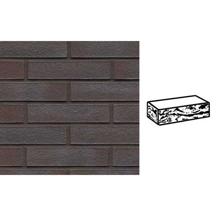 Кирпич клинкерный Muhr 20 Graphitschwarz готик, 240х115х52 мм