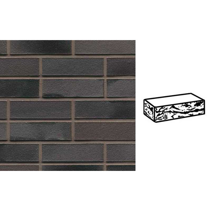 Кирпич клинкерный Muhr 15 Schwarz-bunt Edelglanz готик, 240х115х71 мм