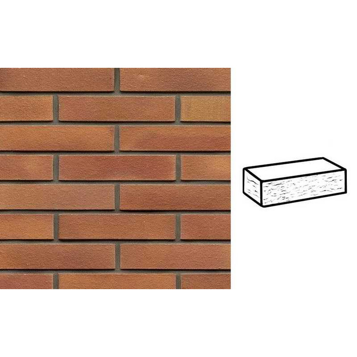 Кирпич клинкерный Muhr 08 Lachsrot готик, 240х115х52 мм
