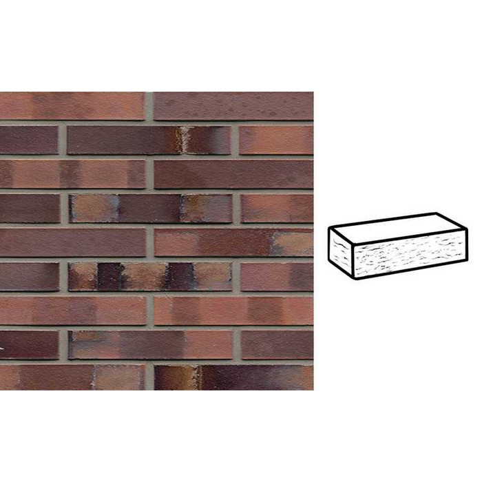 Кирпич клинкерный Muhr 04S Rotbraun-bunt Spezial рустик, 240х115х52 мм