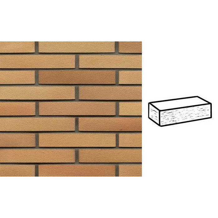 Кирпич клинкерный Muhr 06 Hellbraun-bunt рустик, 240х90х40 мм