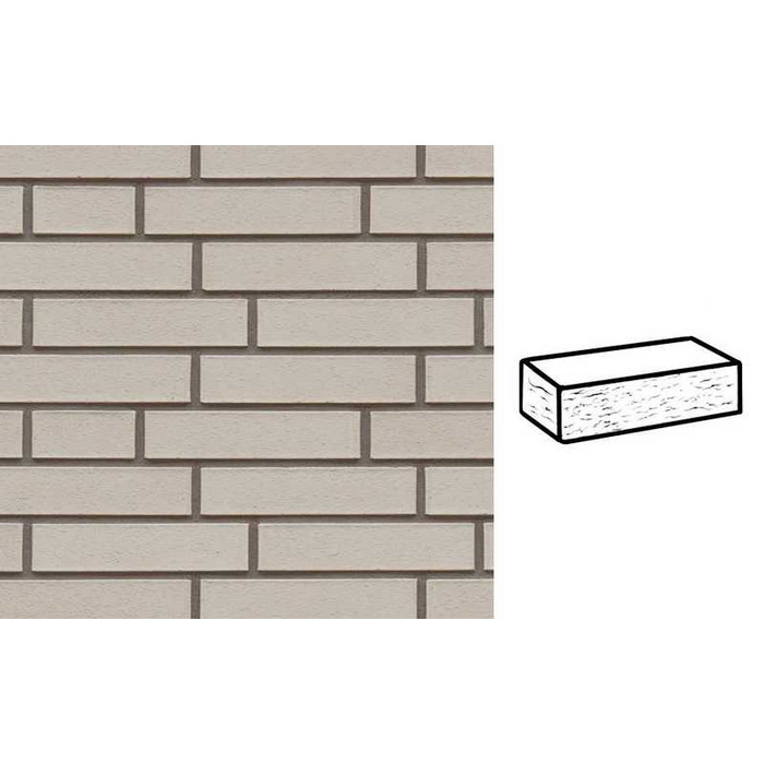 Кирпич клинкерный Muhr 36 Silbergrau nuanciert рустик, 240х115х52 мм
