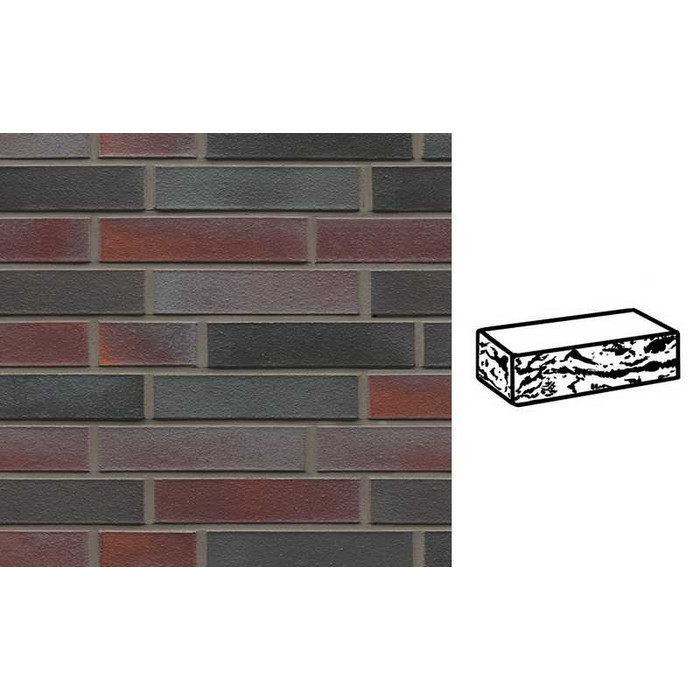 Кирпич клинкерный Muhr 25 Violettschwarz готик, 240х115х52 мм