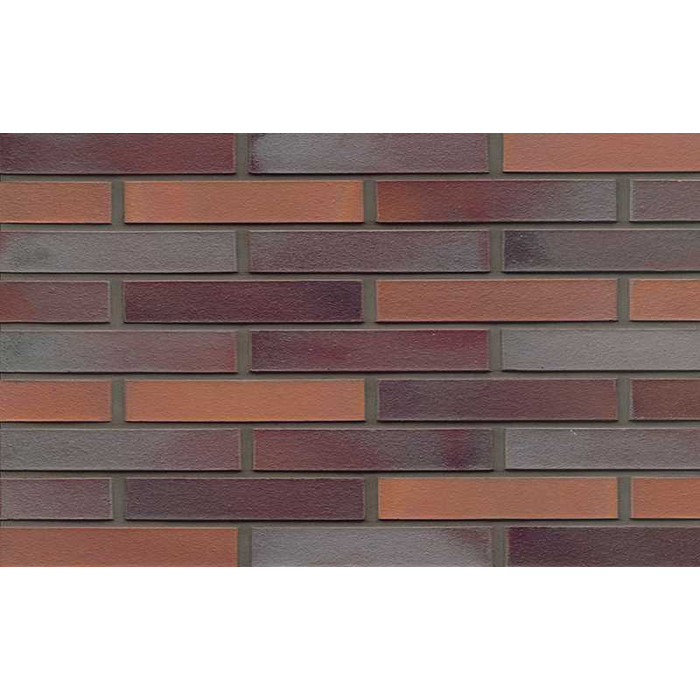 Кирпич клинкерный Muhr 12 Blaurot-bunt гладкий, 290х90х52 мм
