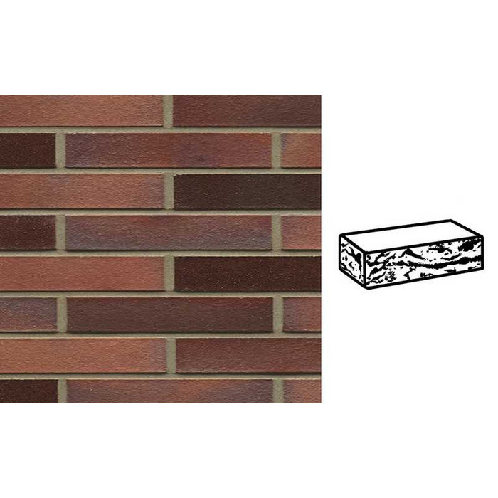 Кирпич клинкерный Muhr 04EG Rotbraun-bunt Edelglanz готик, 240х90х40 мм