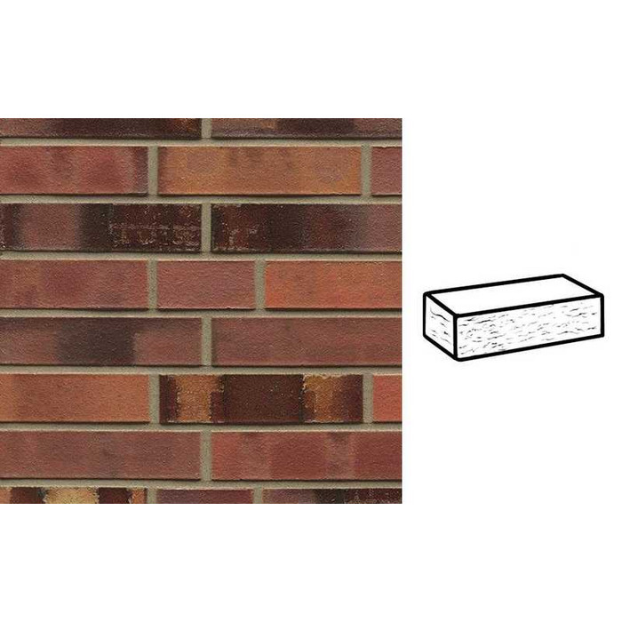 Кирпич клинкерный Muhr 18 Lachsbraun geflammt рустик, 290х90х71 мм