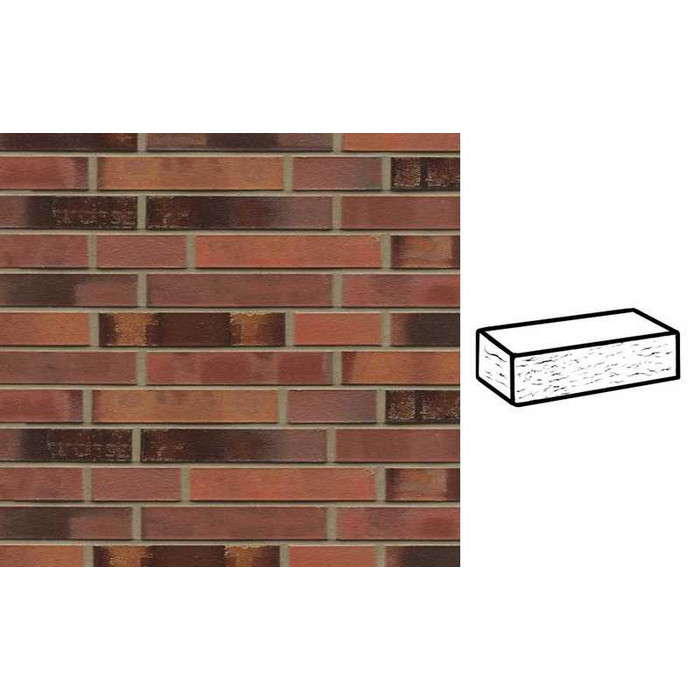 Кирпич клинкерный Muhr 18 Lachsbraun geflammt рустик, 240х90х40 мм