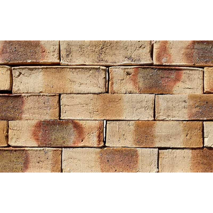 Кирпич клинкерный Muhr 35 KS Creme nuanciert Kohle Spezial Wasserstrich, 240х71х50 мм