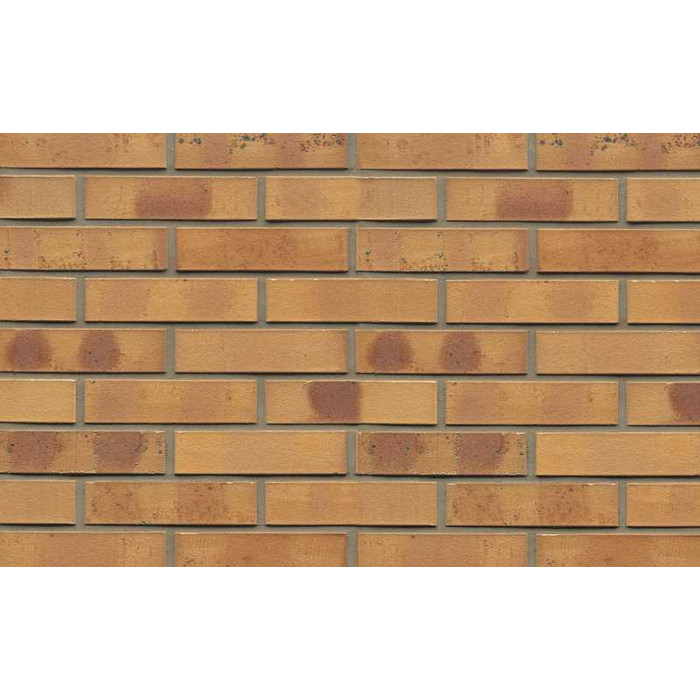 Кирпич клинкерный Muhr 06K Hellbraun-bunt Kohle гладкий, 290х90х71 мм