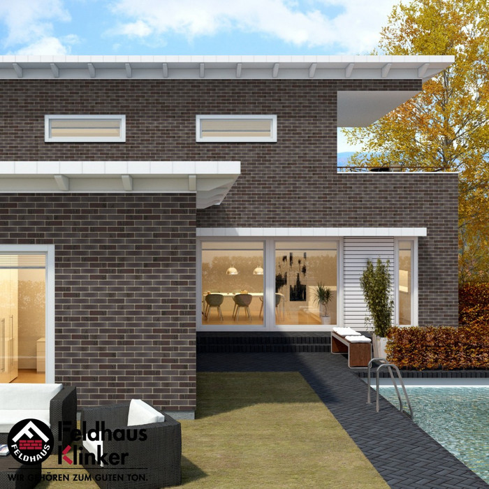 Кирпич клинкерный Feldhaus Klinker K565 carbona ardor ferrum NF 240х115х71 мм фото 10