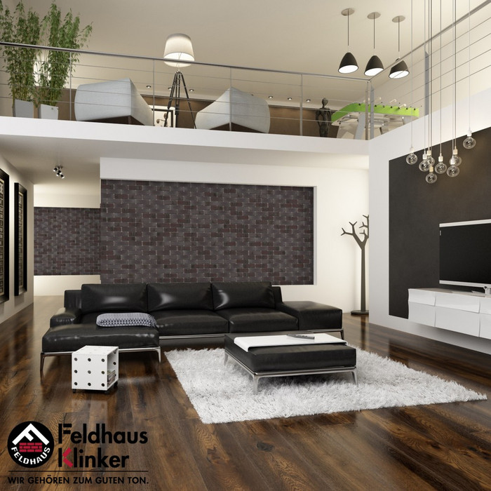 Кирпич клинкерный Feldhaus Klinker K565 carbona ardor ferrum NF 240х115х71 мм фото 8