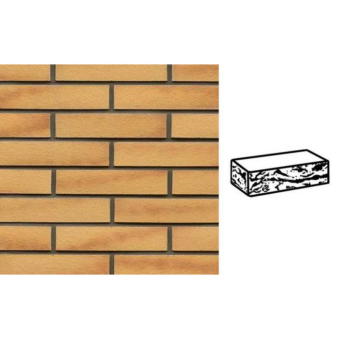 Кирпич клинкерный Muhr 02 Gelb Bunt готик, 240х115х52 мм