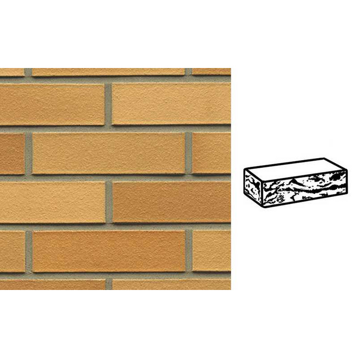 Кирпич клинкерный Muhr 01 EG Niederlausitzer Gelb Edelglanz готик, 250х120х65 мм