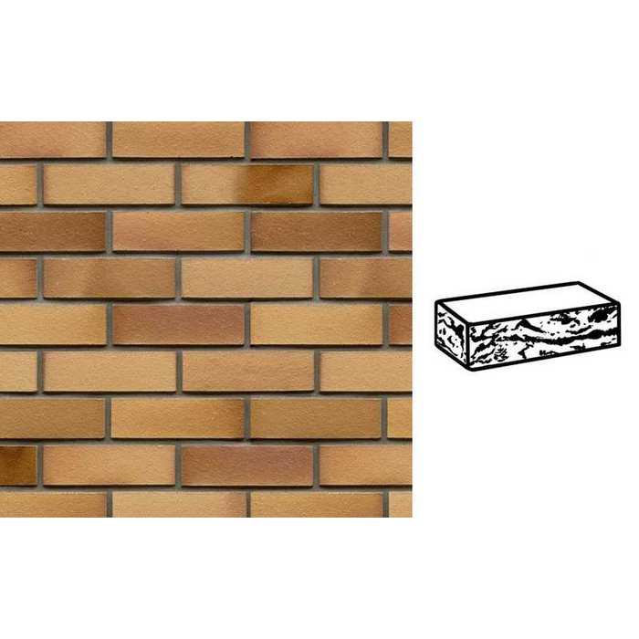 Кирпич клинкерный Muhr 06EG Hellbraun-bunt Edelglanz готик, 240х115х71 мм