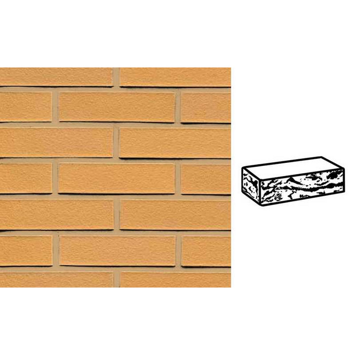 Кирпич клинкерный Muhr 01 Niederlausitzer Gelb готик, 250х120х65 мм