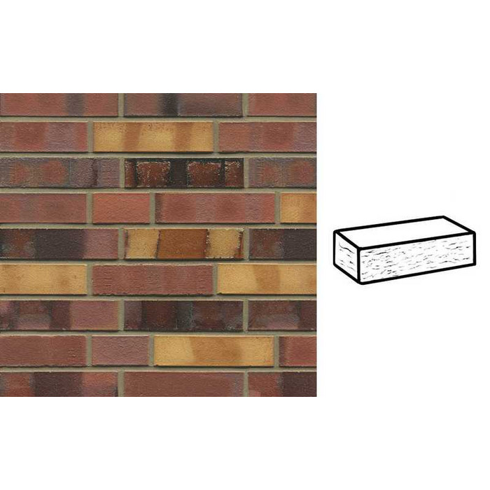 Кирпич клинкерный Muhr 21 SF Gelbbraunrot Spezial рустик, 290х90х71 мм