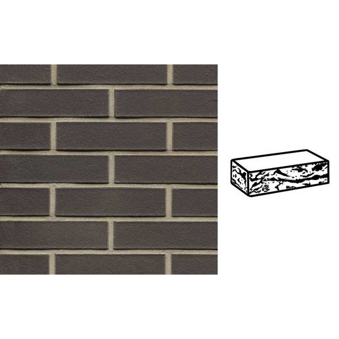 Кирпич клинкерный Muhr 05 Eisenschmelz Schwarzbraun готик, 290х90х71 мм