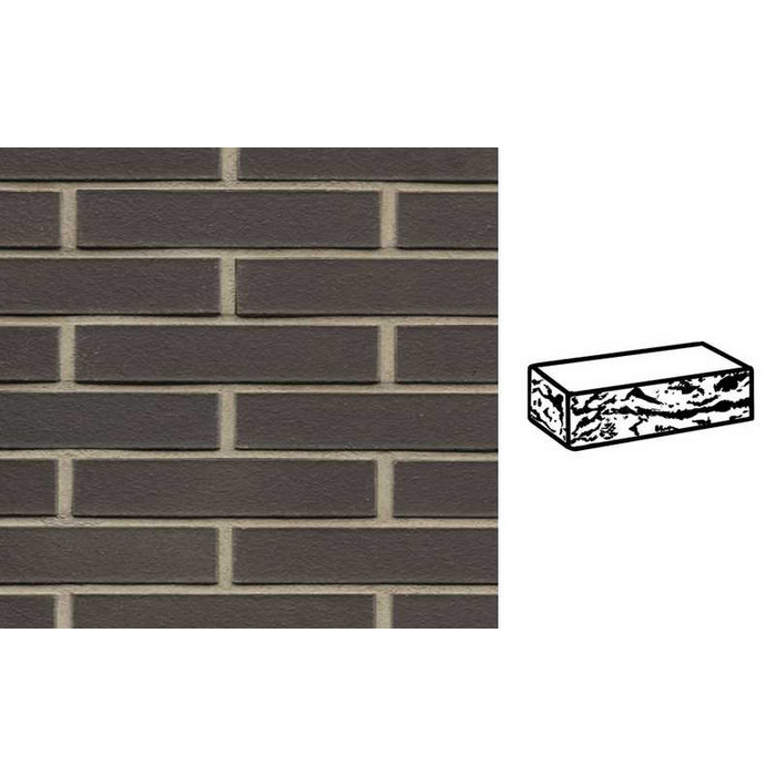 Кирпич клинкерный Muhr 05 Eisenschmelz Schwarzbraun готик, 290х90х52 мм