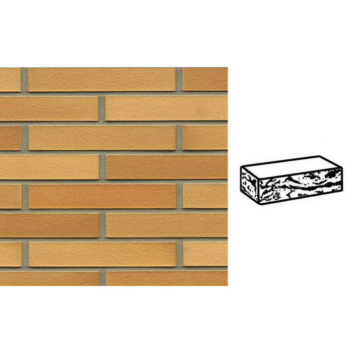 Кирпич клинкерный Muhr 01 EG Niederlausitzer Gelb Edelglanz готик, 240х90х40 мм