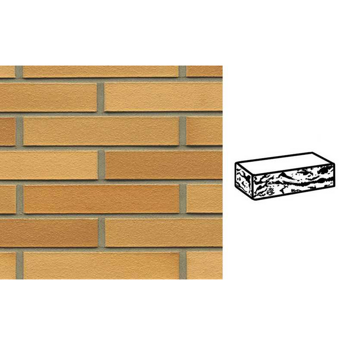 Кирпич клинкерный Muhr 01 EG Niederlausitzer Gelb Edelglanz готик, 290х90х52 мм