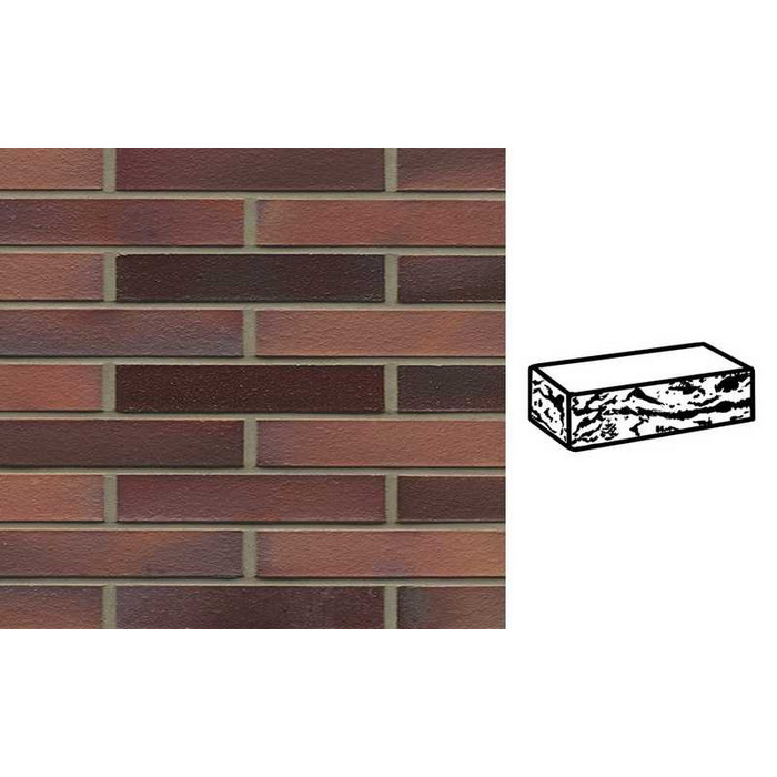 Кирпич клинкерный Muhr 04EG Rotbraun-bunt Edelglanz готик, 290х90х52 мм