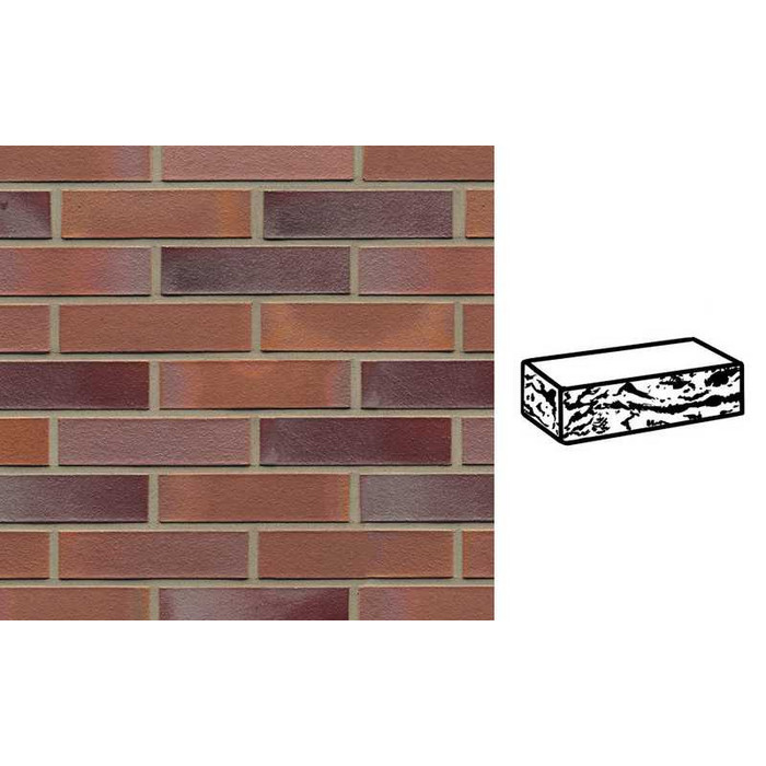 Кирпич клинкерный Muhr 14 Rotblau-bunt готик, 290х90х71 мм