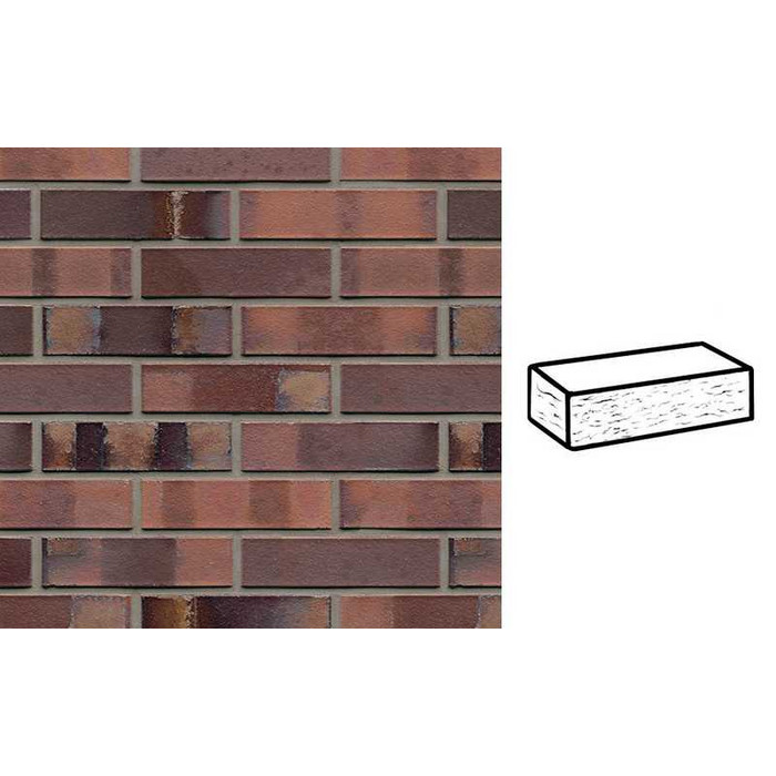 Кирпич клинкерный Muhr 04S Rotbraun-bunt Spezial рустик, 290х90х71 мм