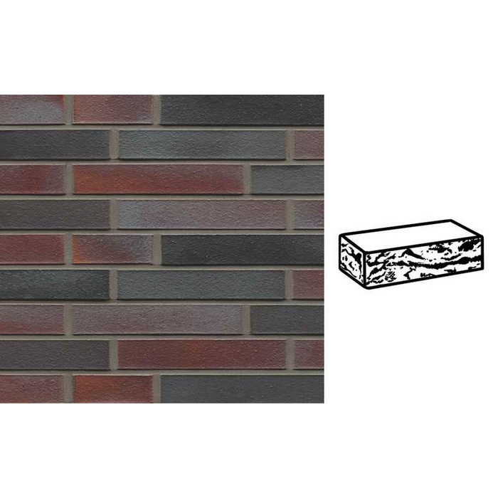 Кирпич клинкерный Muhr 25 Violettschwarz готик, 290х90х52 мм