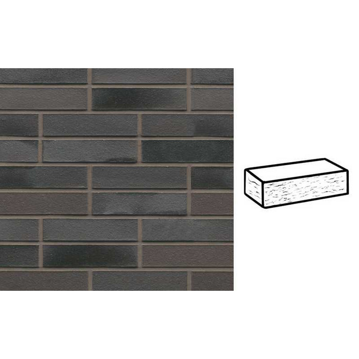 Кирпич клинкерный Muhr 15 Schwarz-bunt Edelglanz рустик, 290х90х71 мм
