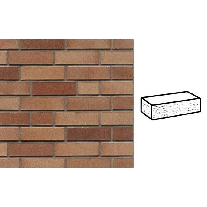 Кирпич клинкерный Muhr 34 EG Grau nuanciert Edelglanz рустик, 240х115х71 мм