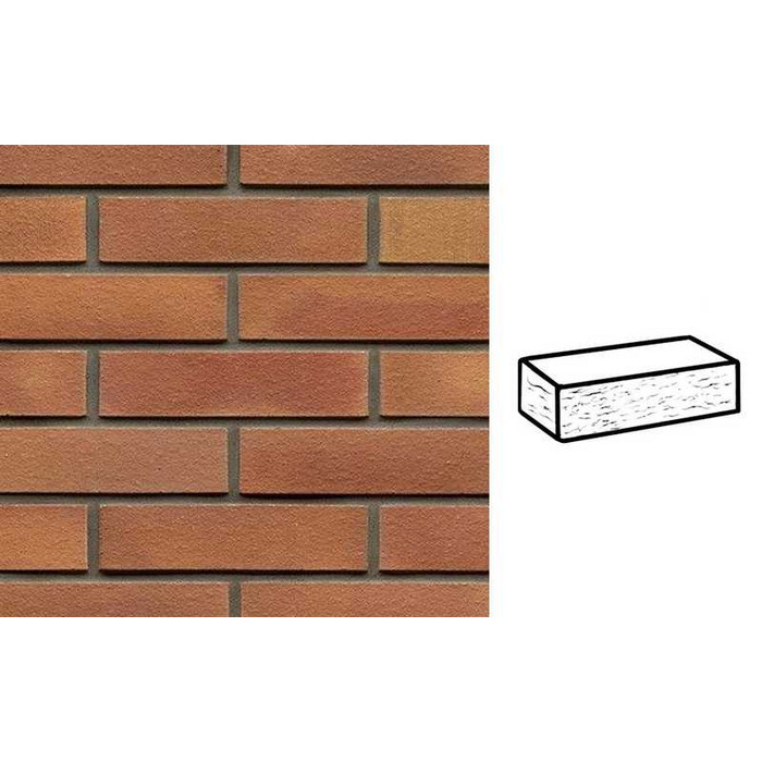 Кирпич клинкерный Muhr 08 Lachsrot рустик, 290х90х71 мм