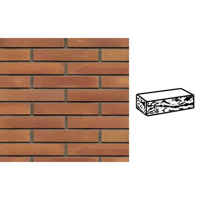 Кирпич клинкерный Muhr 08 Lachsrot готик, 240х90х40 мм