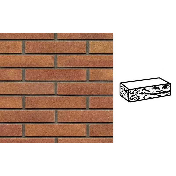 Кирпич клинкерный Muhr 08 Lachsrot готик, 290х90х52 мм