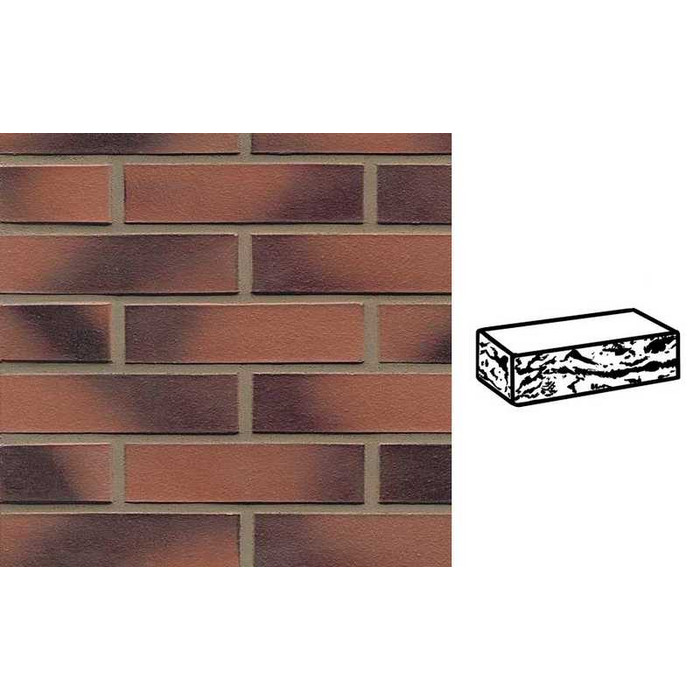 Кирпич клинкерный Muhr 11 Rotviolett geflammt готик, 290х90х71 мм