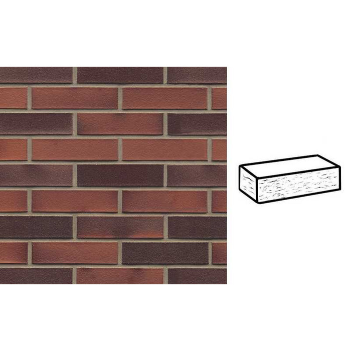 Кирпич клинкерный Muhr 03 EG Rot Edelglanz рустик, 290х90х71 мм