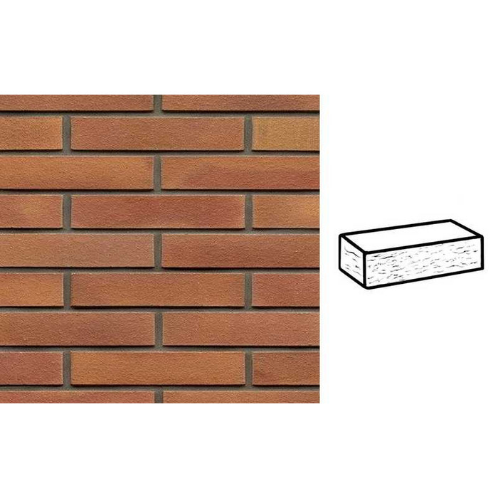 Кирпич клинкерный Muhr 08 Lachsrot рустик, 290х90х52 мм