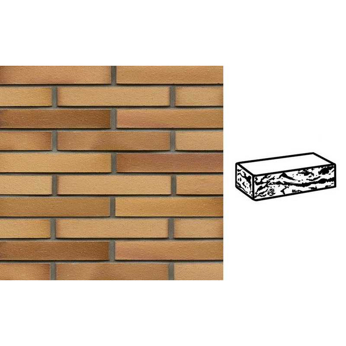 Кирпич клинкерный Muhr 06EG Hellbraun-bunt Edelglanz готик, 240х90х40 мм
