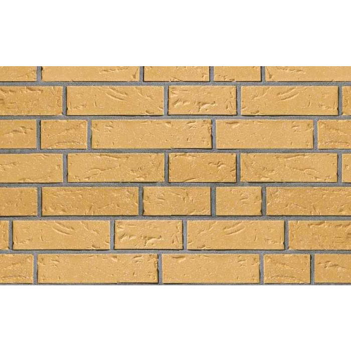 Кирпич клинкерный пустотелый ABC 0356 Rheinland crem-gelb baumrinde-genarbt-besandelt, 240х115х71 мм