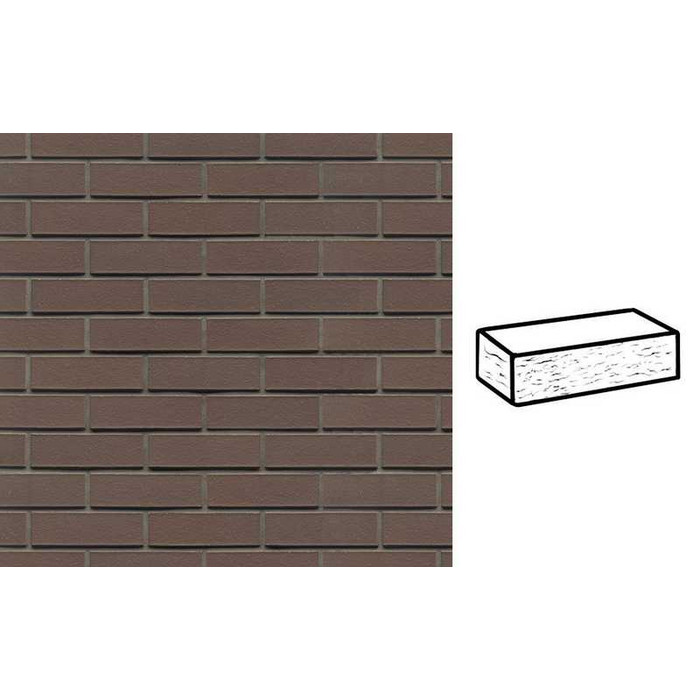 Кирпич клинкерный Muhr 33 Braun рустик, 240х115х71 мм