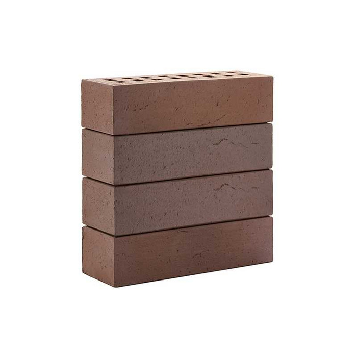 Кирпич клинкерный ЛСР темно-терракотовый флэш Антверпен винтаж, M300, 250х85х65 мм
