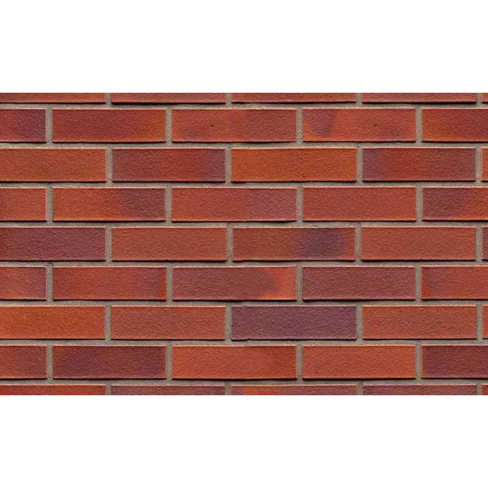 Кирпич клинкерный облицовочный 7-щелевой Muhr 04 Rotbraun-bunt гладкий, 250х120х65 мм
