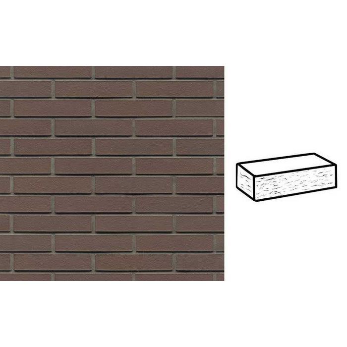 Кирпич клинкерный Muhr 33 Braun рустик, 240х115х52 мм