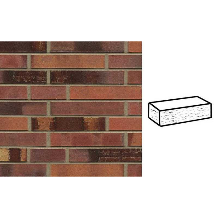 Кирпич клинкерный Muhr 18 Lachsbraun geflammt рустик, 290х90х52 мм