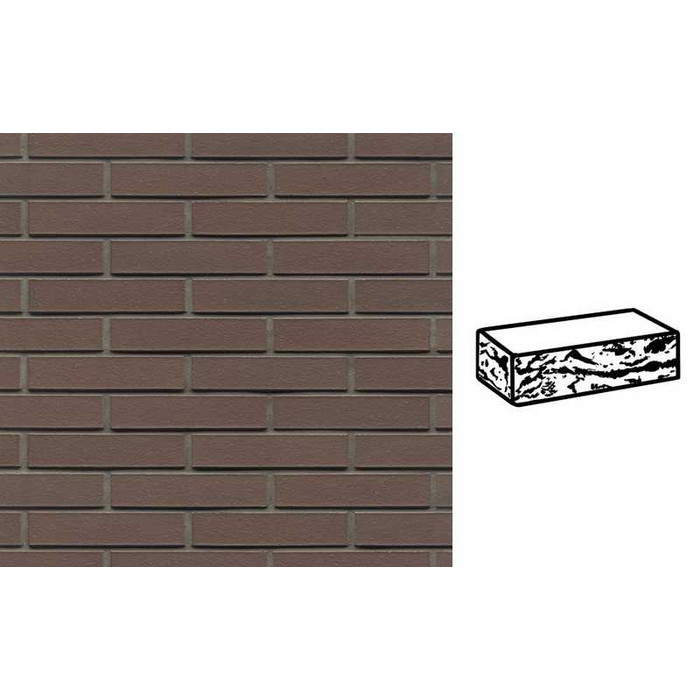 Кирпич клинкерный Muhr 33 Braun готик, 240х115х52 мм