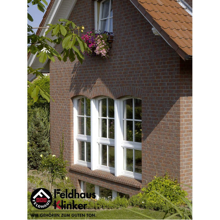 Кирпич клинкерный Feldhaus Klinker K335 carmesi antic mana 240х90х71 мм фото 6