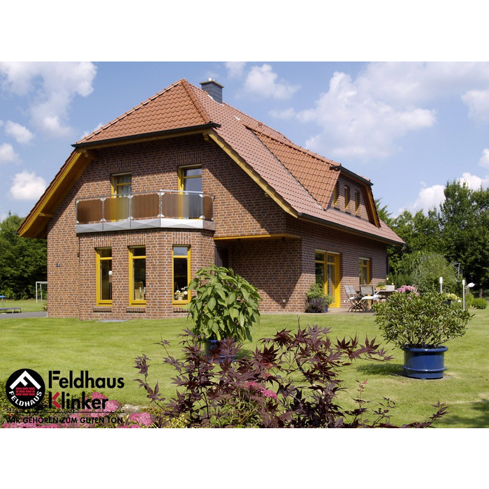 Кирпич клинкерный Feldhaus Klinker K335 carmesi antic mana 240х90х71 мм фото 4