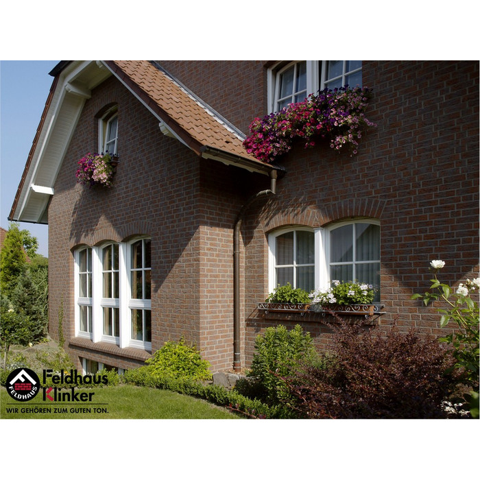 Кирпич клинкерный Feldhaus Klinker K335 carmesi antic mana 240х90х71 мм фото 7